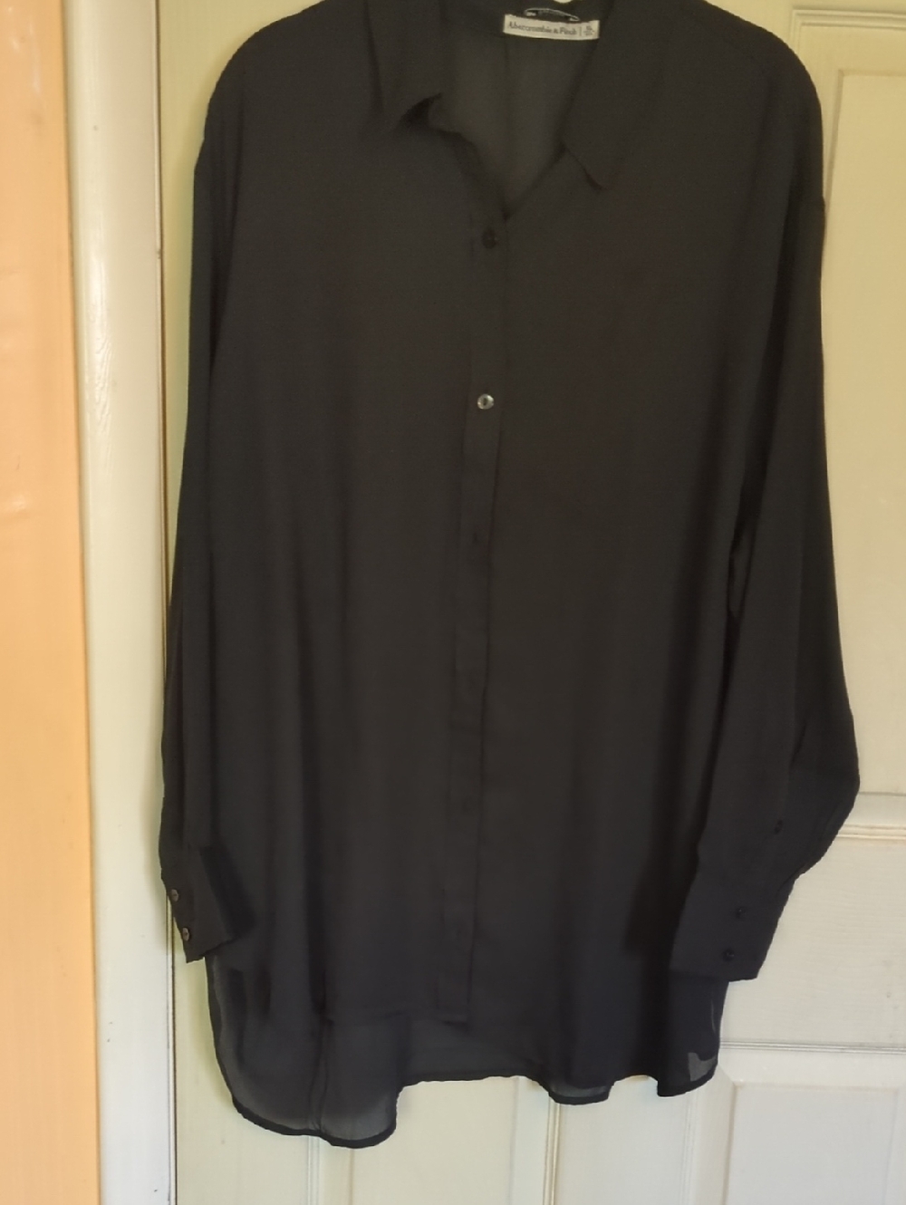 NWOT Abercrombie Fitch XL Oversized Sheer Button Down Shirt